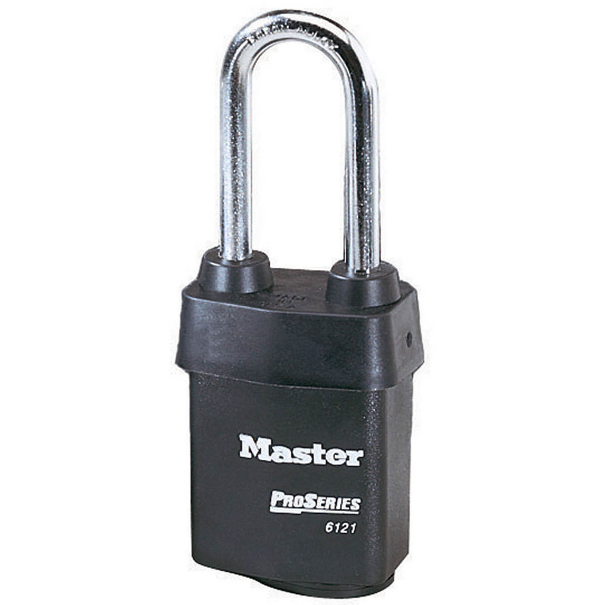 Master Lock® Black Laminated Steel Weather Resistant Security Padlock Boron Alloy Shackle