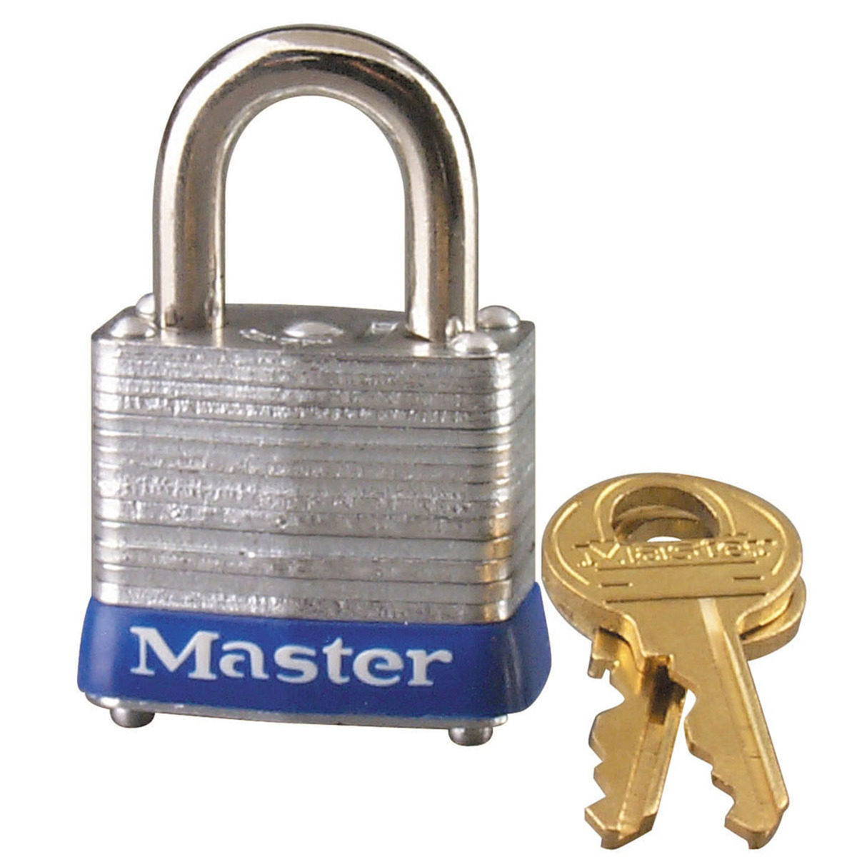 Master Lock® Silver Laminated Steel General Security Padlock Hardened Steel Shackle