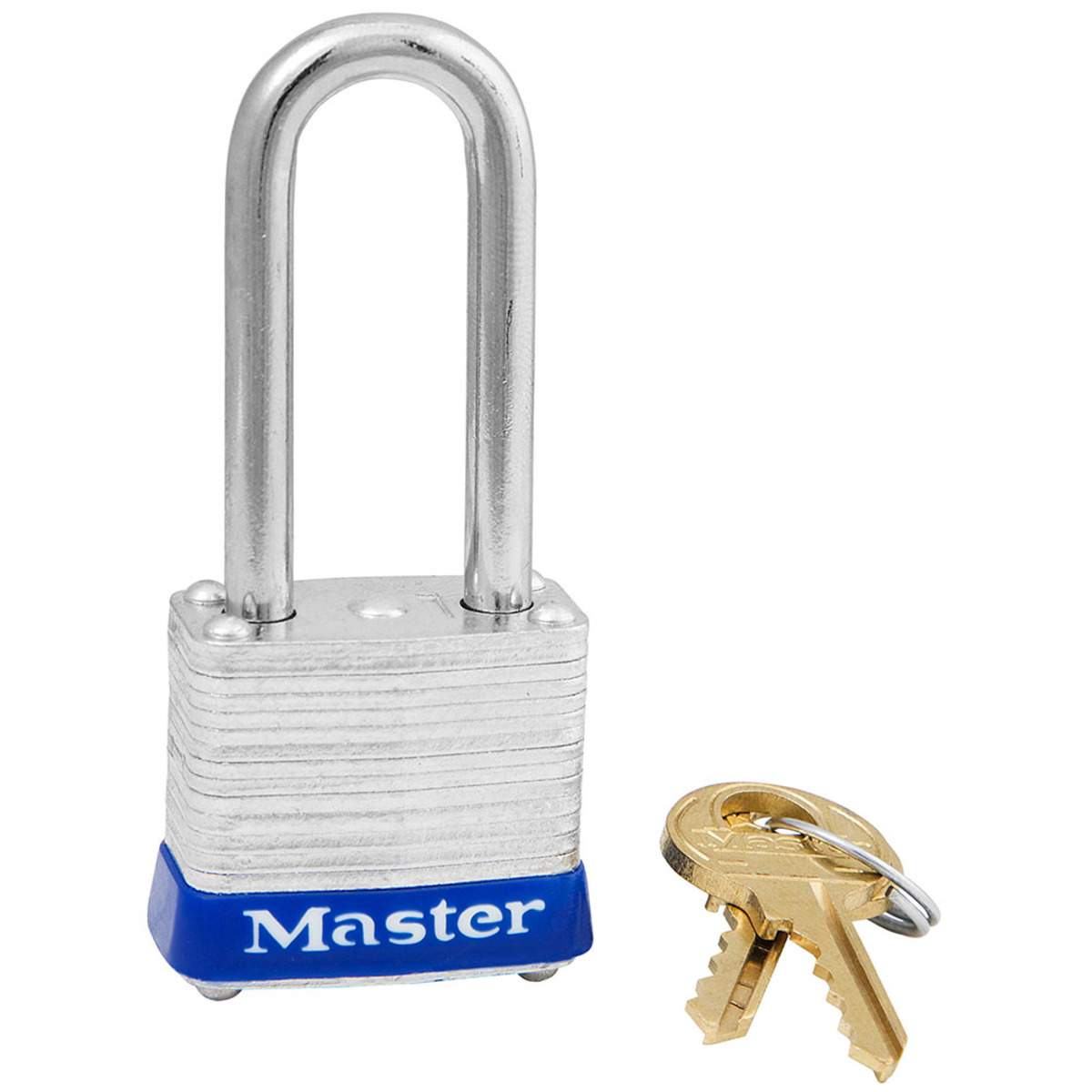 Master Lock® Silver Laminated Steel General Security Padlock Hardened Steel Shackle