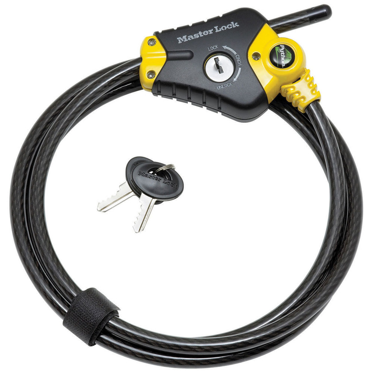 Master Lock YellowBlack Braided Steel Cable Lock M198413DPF for sale online at autumn supply