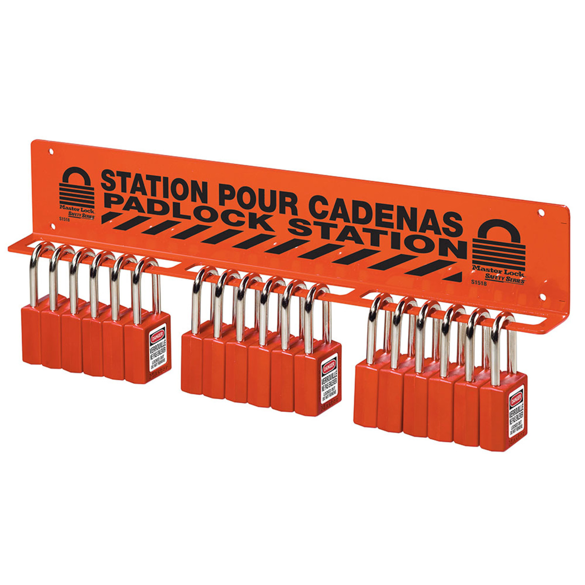 Master Lock Red Steel Wall Mount Padlock Station M19S1518 for sale online at autumn supply