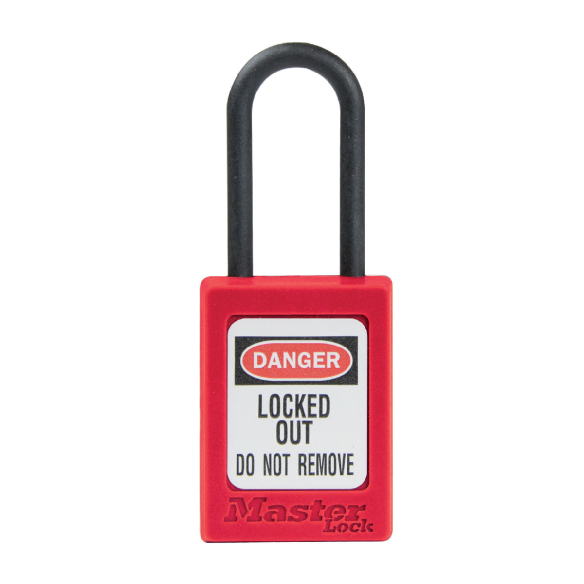 Master Lock® Red Thermoplastic Zenex™ 6 Pin Tumbler Padlock Nylon Shackle