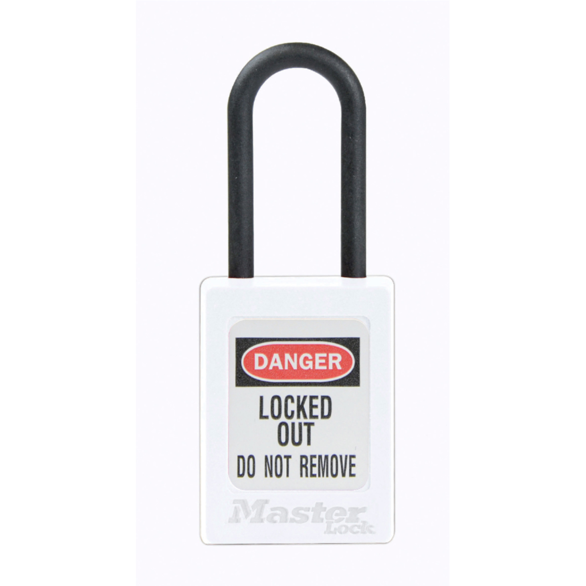 Master Lock® White Thermoplastic Zenex™ 6 Pin Tumbler Padlock Nylon Shackle