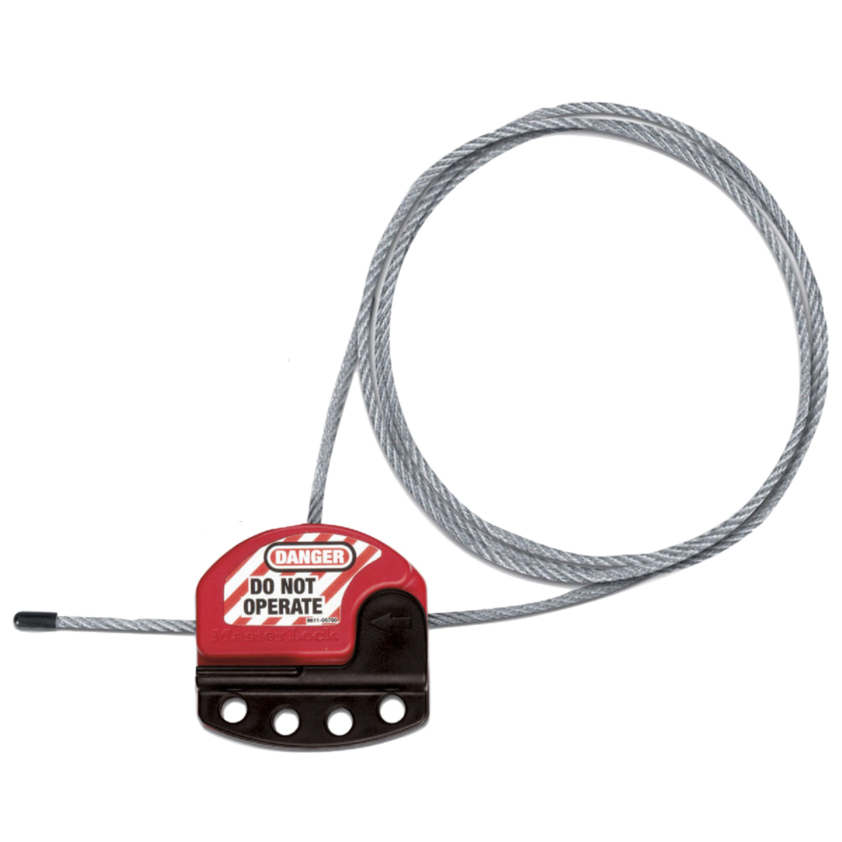 Master Lock® Red Thermoplastic Zenex™ Cable Lockout