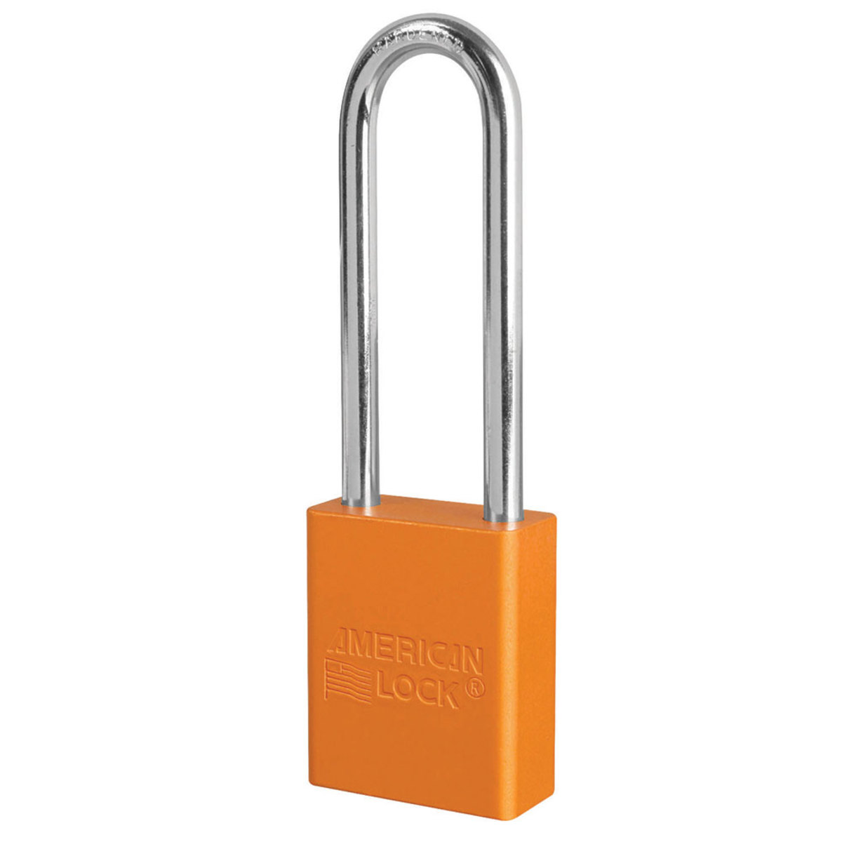 American Lock® Orange Anodized Aluminum Lifeguard™ 6 Pin Tumbler Padlock Boron Alloy Shackle