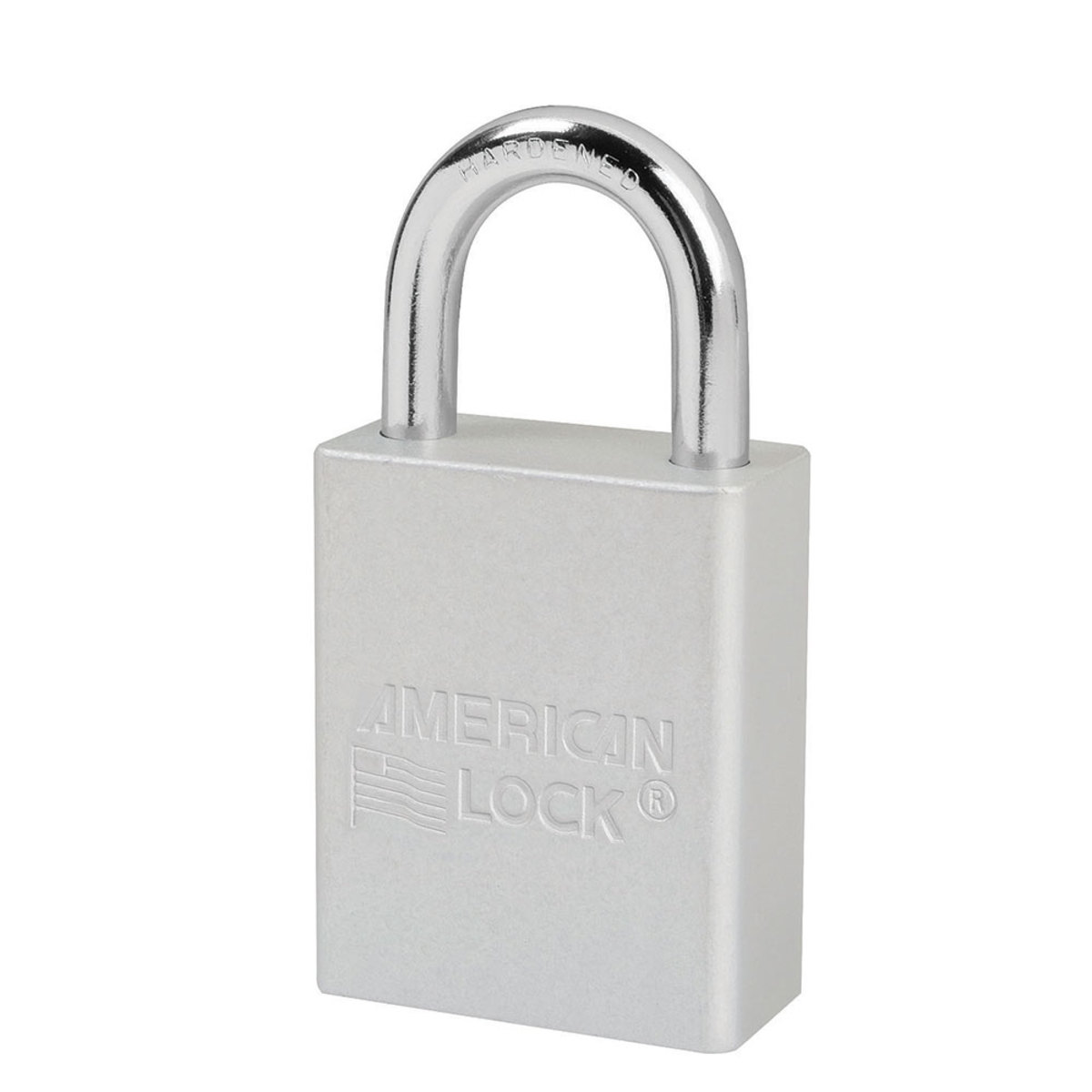 American Lock® Silver Anodized Aluminum 5 Pin Tumbler Padlock Boron Alloy Shackle