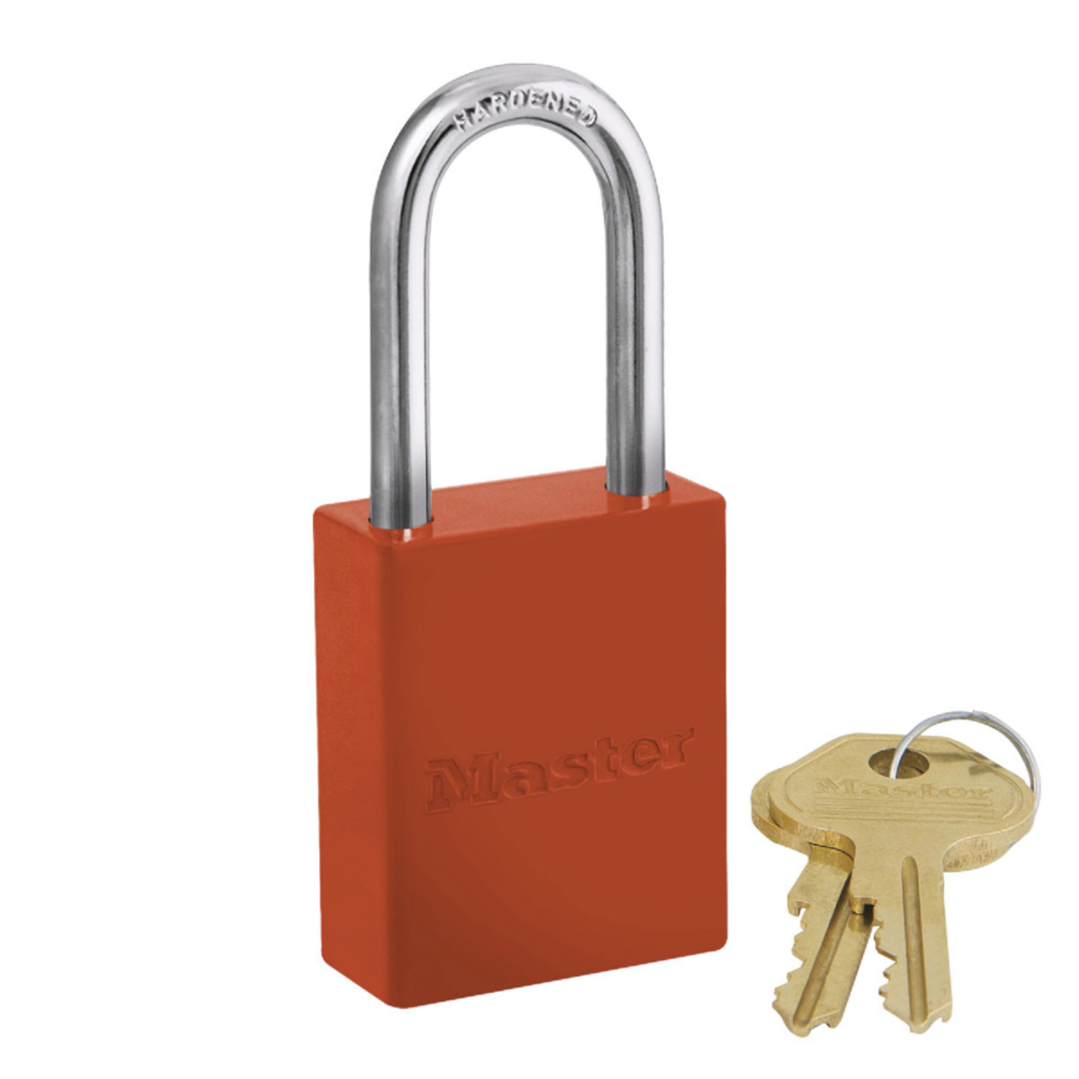 Master Lock® Orange Aluminum 5 Pin Tumbler Padlock Boron Alloy Shackle