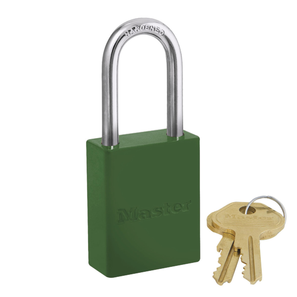 Master Lock® Green Aluminum 5 Pin Tumbler Padlock Boron Alloy Shackle