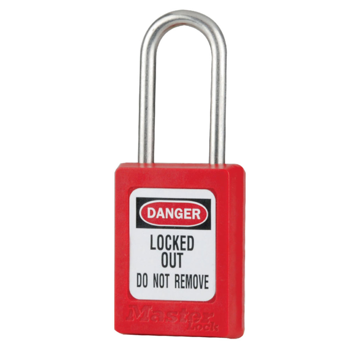 Master Lock® Red Thermoplastic Zenex™ 6 Pin Tumbler Padlock Stainless Steel Shackle