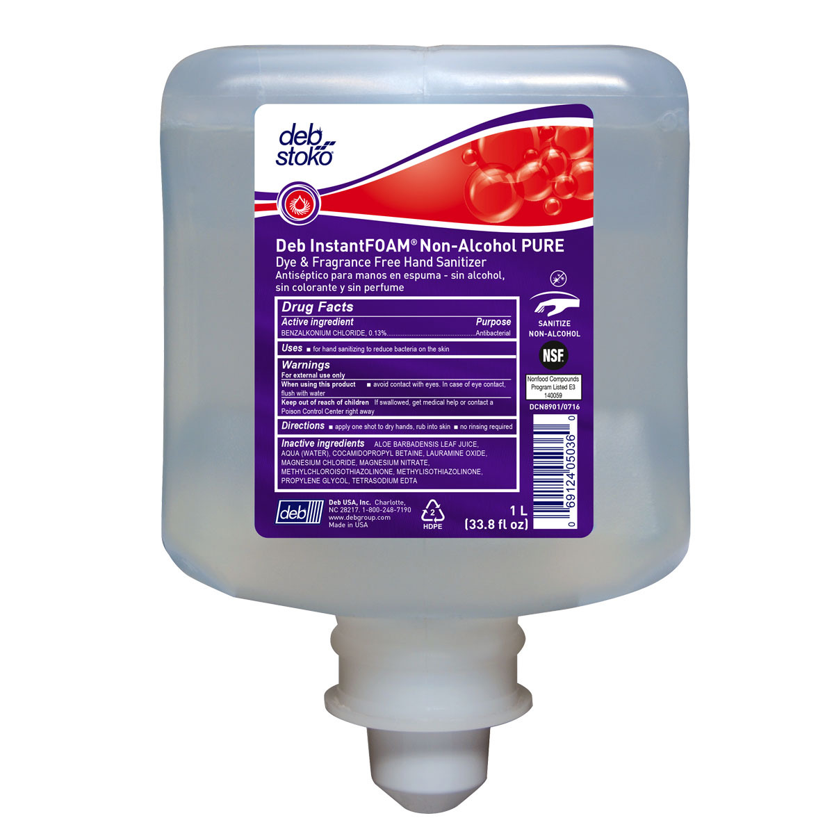 Deb 1 Liter Refill Clear InstantFOAM Scented Hand San D6355857 for sale online at autumn supply