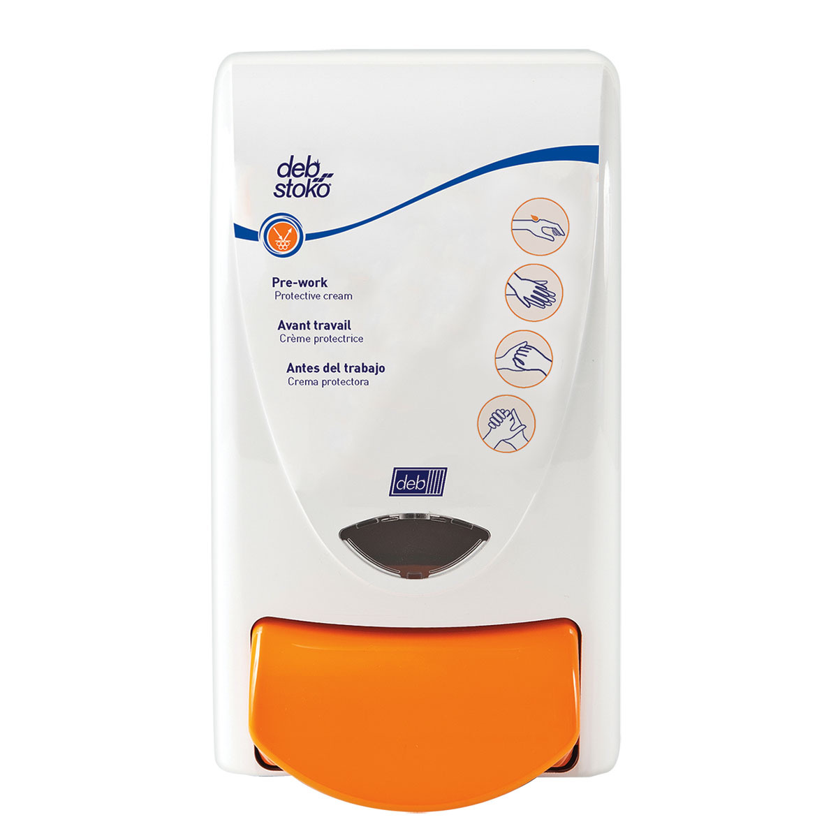 Deb 1 Liter White Stoko® Protect 1000 Dispenser (Availability restrictions apply.)
