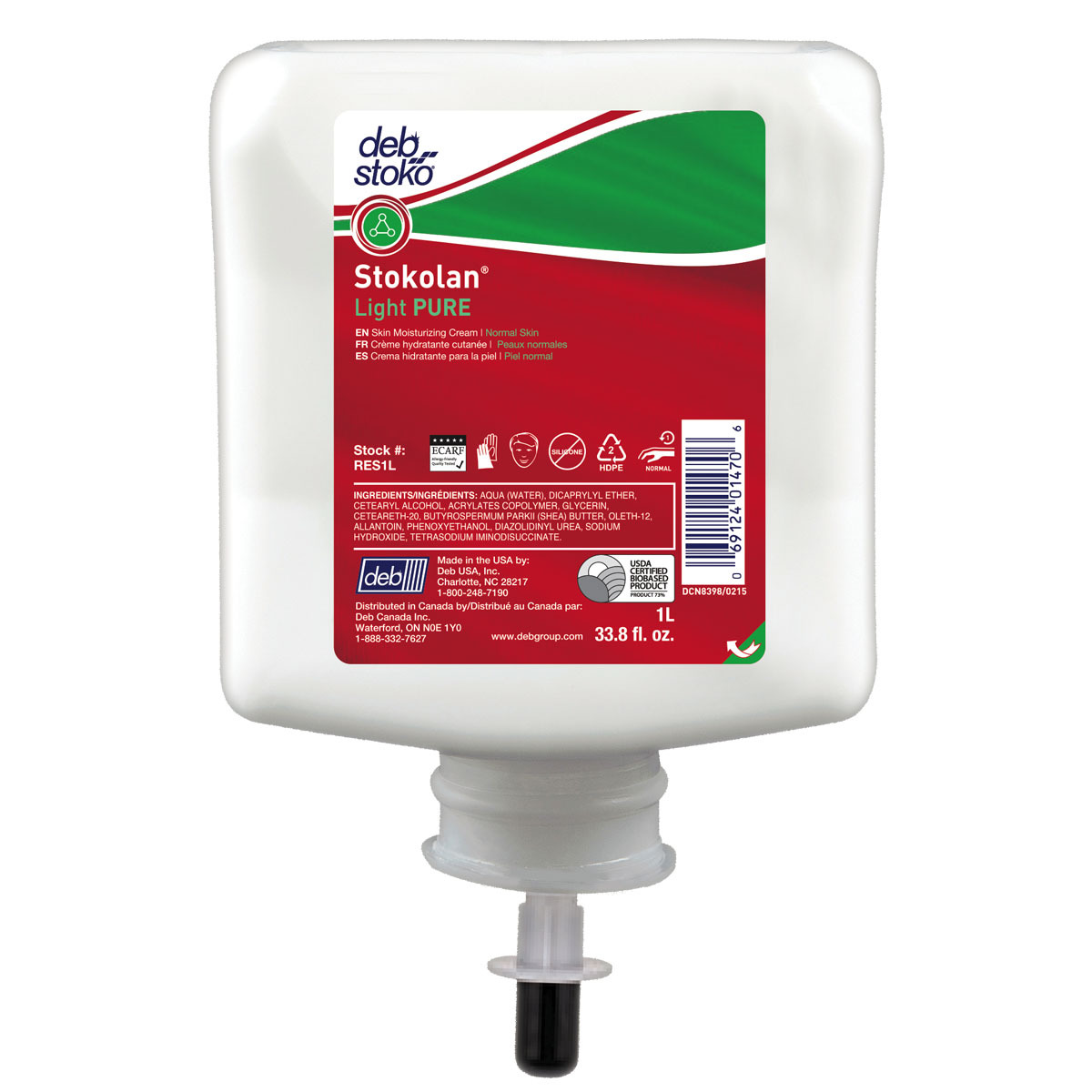 Deb 1 Liter Refill White Stokolan Light PURE Scented D63RES1L for sale online at autumn supply