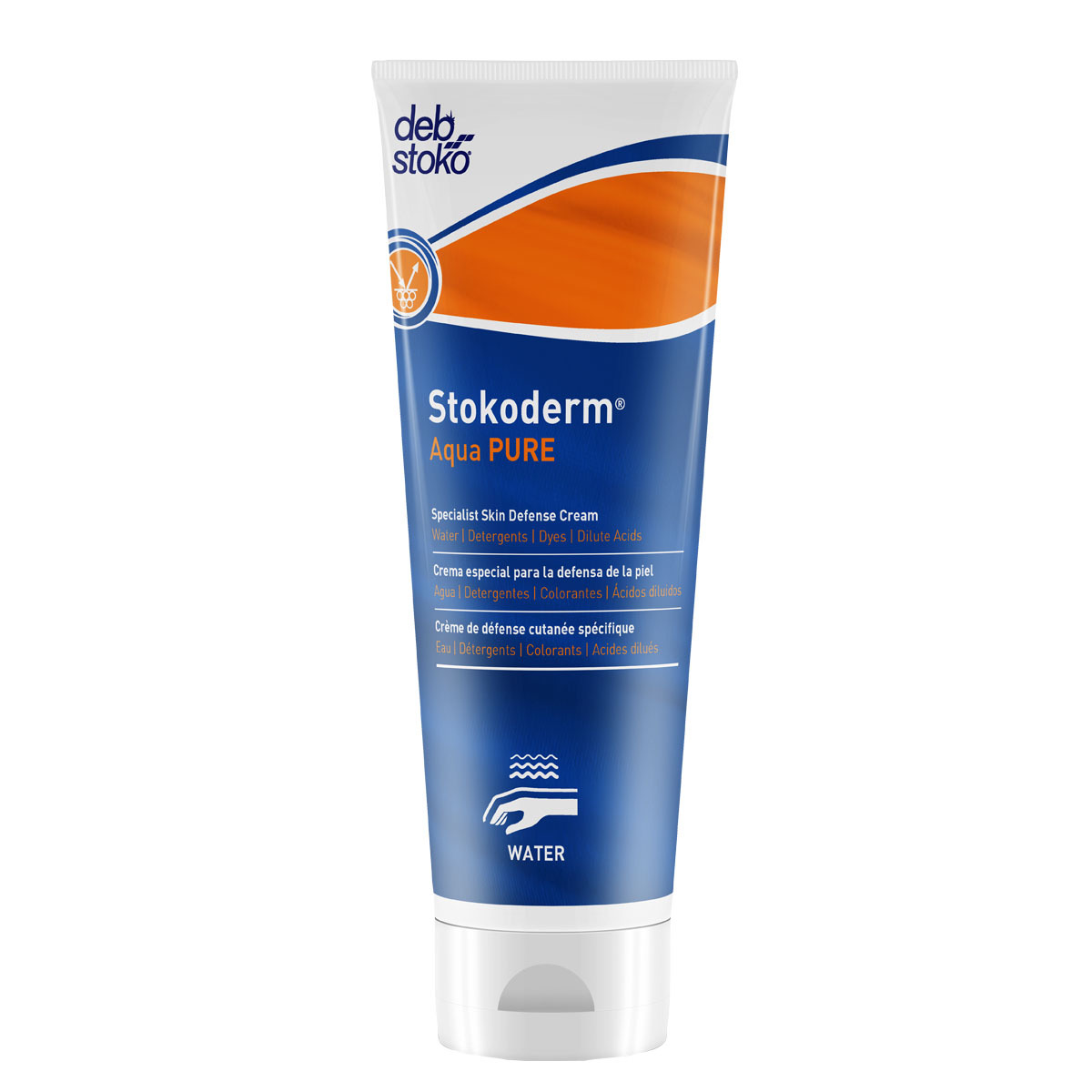 Deb 100 ml Tube White Stokoderm® Aqua PURE Scented Skin Care Cream (Availability restrictions apply.) Deb 100 ml Tube White Stokoderm® Aqua PURE Scented Skin Care Cream (Availability restrictions apply.)