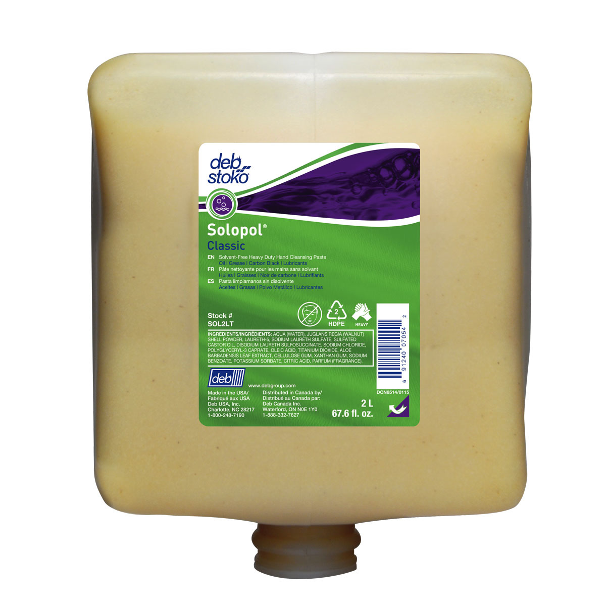 Deb 2 Liter Refill Beige Solopol Classic Scented Hand D63SOL2LT for sale online at autumn supply