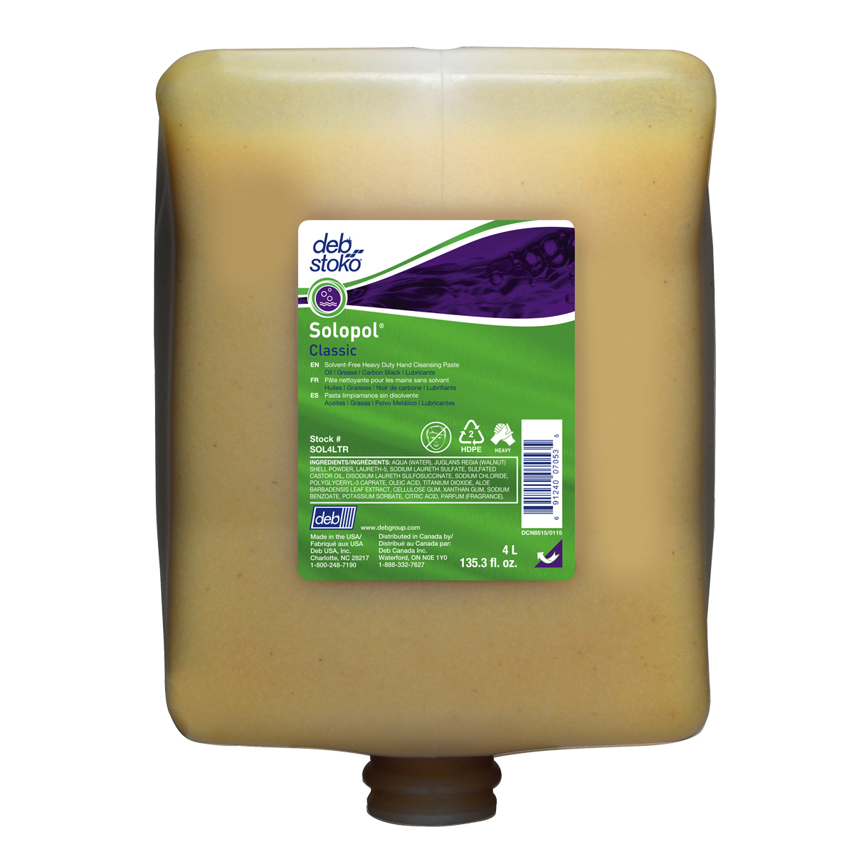 Solopol Hand Cleaner Refill 4 Liters (Beige) - Case of 4 D63SOL4LTR for sale online at autumn supply