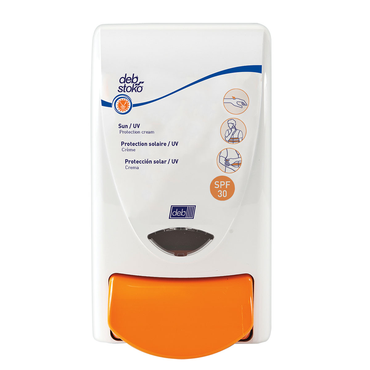 Deb 1 Liter White Stoko® Dispenser Sunscreen (Availability restrictions apply.)