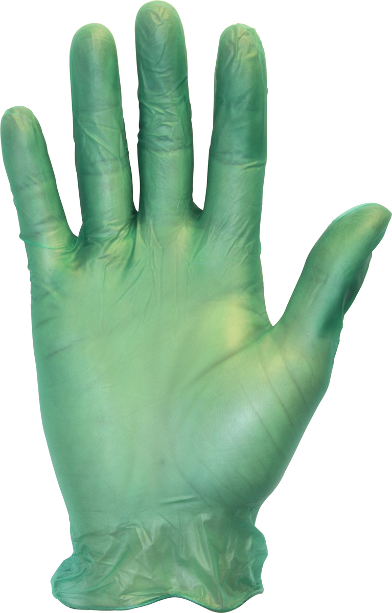 Safety Zone® Large Green 6.5 mil Latex-Free Vinyl Lightly Powdered Disposable Gloves (300 Gloves Per Box) (Availability restrict Safety Zone® Large Green 6.5 mil Latex-Free Vinyl Lightly Powdered Disposable Gloves (300 Gloves Per Box) (Availability restrict