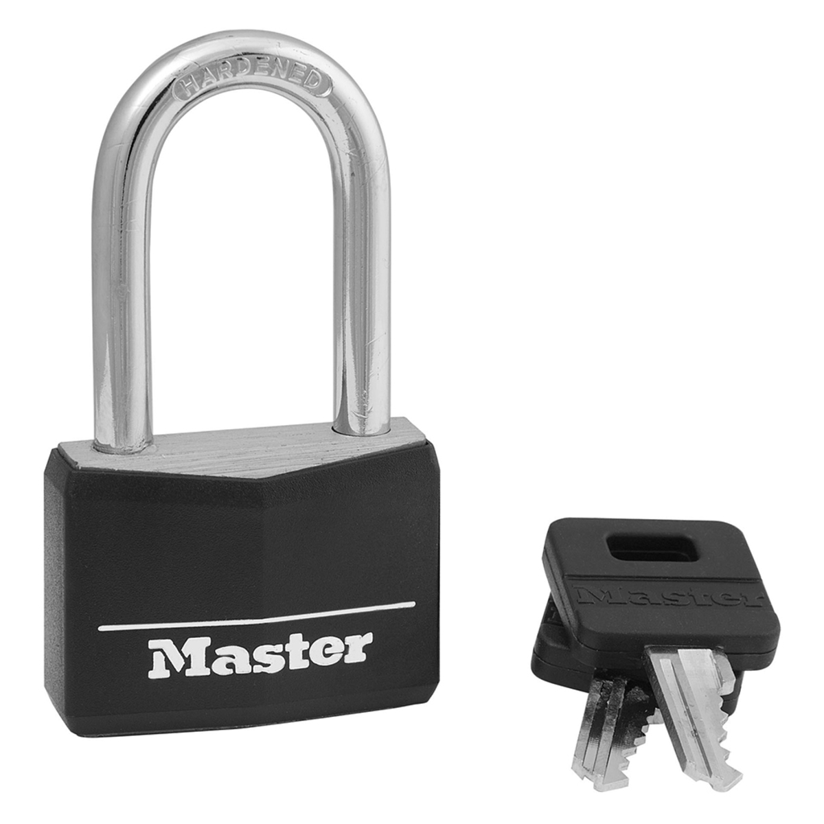 Master Lock® Black Aluminum Weather Resistant Security Padlock Hardened Steel Shackle