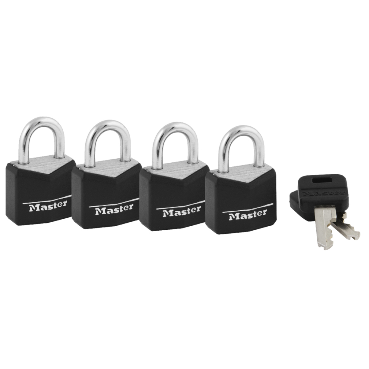 Master Lock® Black Aluminum Weather Resistant Security Padlock Steel Shackle