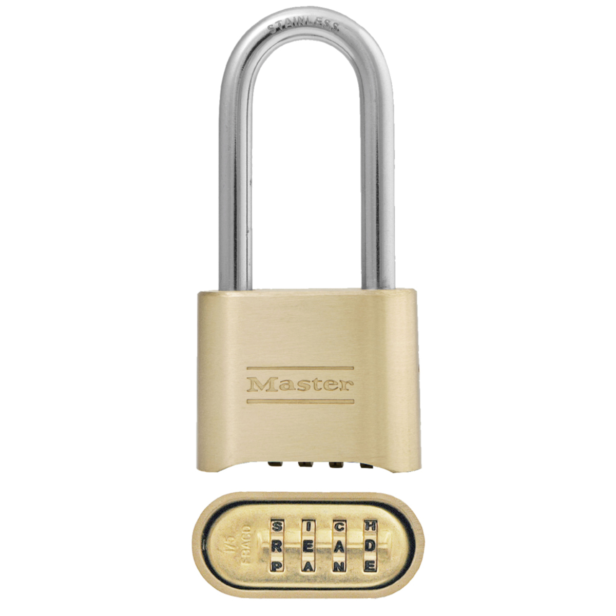 Master Lock® Brass Brass Combination Security Padlock Hardened Steel Shackle