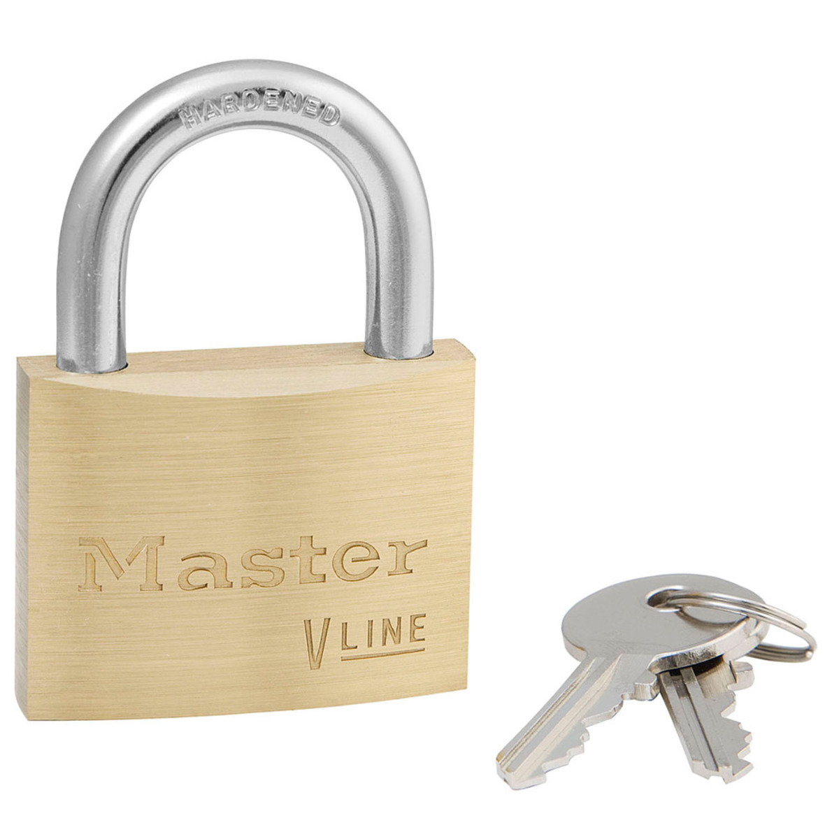 Master Lock® Brass Brass General Security Padlock Hardened Steel Shackle