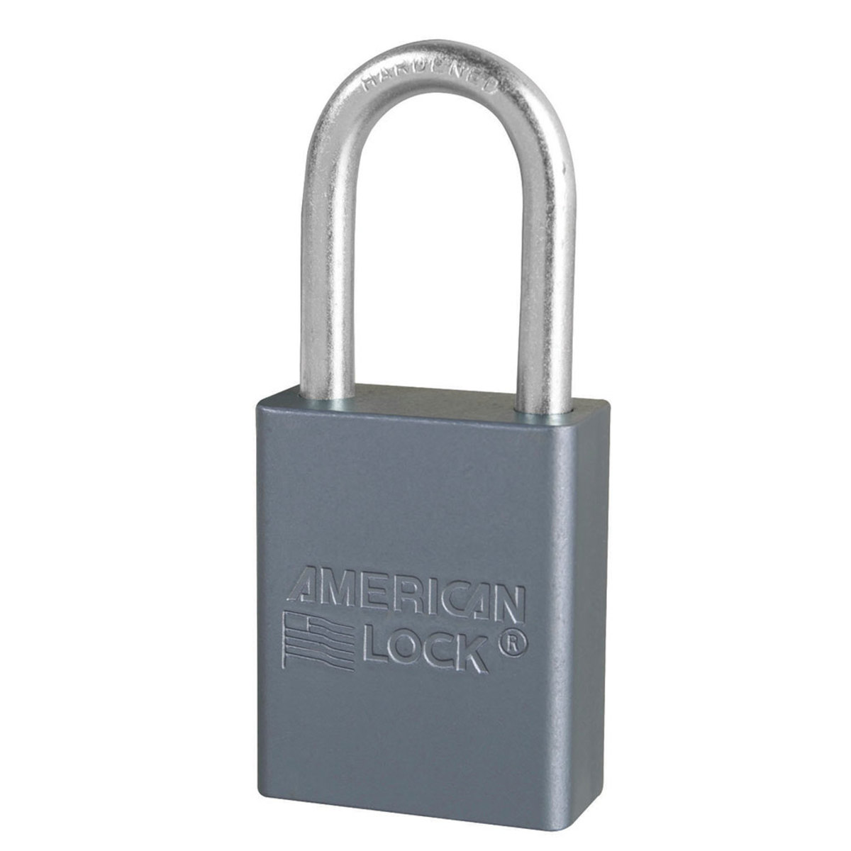 American Lock® Gray Solid Aluminum General Security Padlock Boron Alloy Shackle