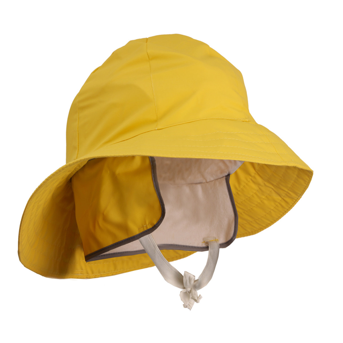 Tingley Large Yellow Industrial Work .35 mm PVC And Polyester Lined Rain Hat With Ear Flaps