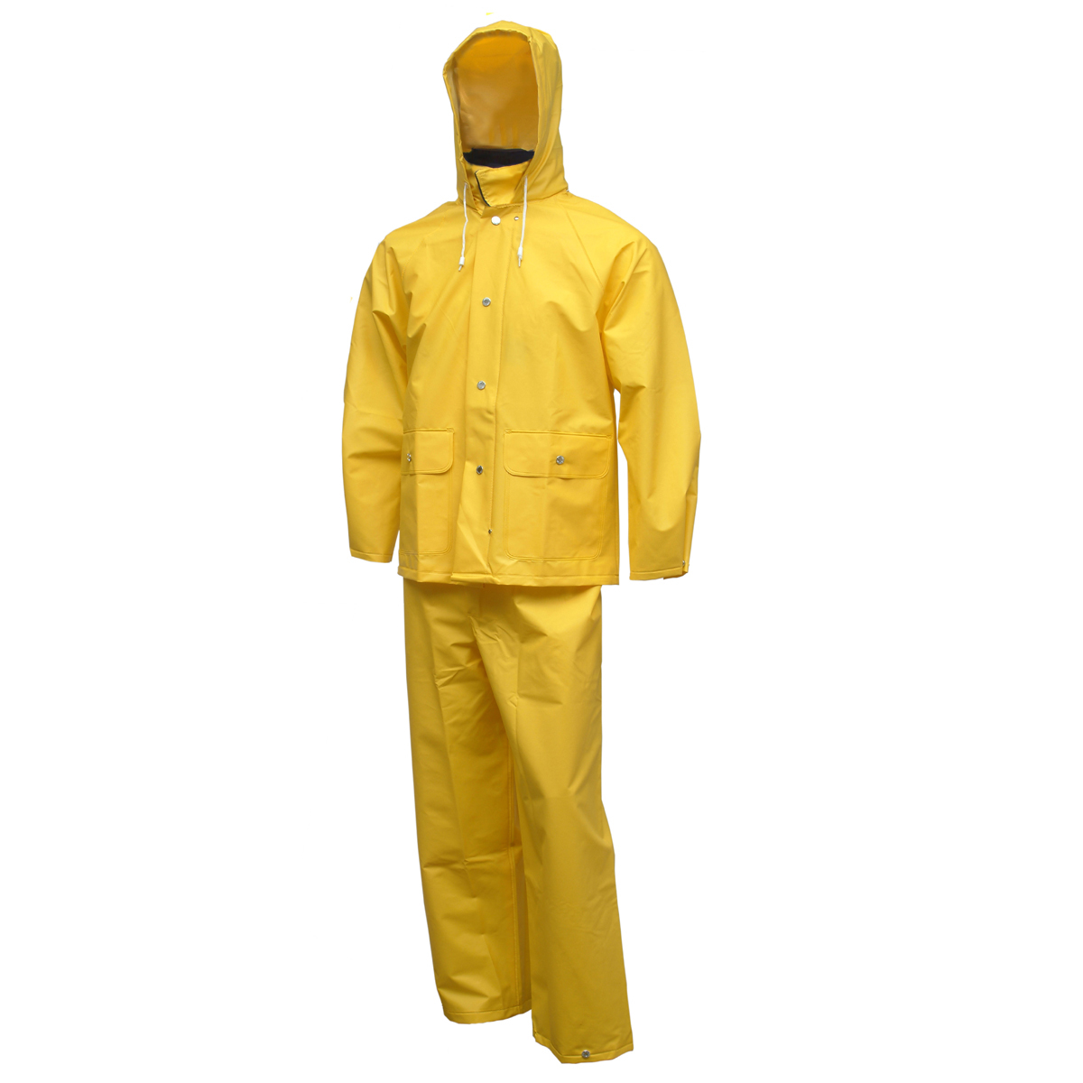 Tingley 4X Yellow Industrial Work .35 mm PVC And Polyester 3-Piece Rain Suit With Jacket, Hood And Overalls
