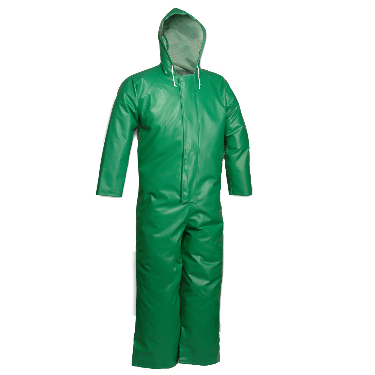 Tingley 5X Green SafetyFlex® 17 mil PVC And Polyester Coveralls Coveralls With Front Zipper