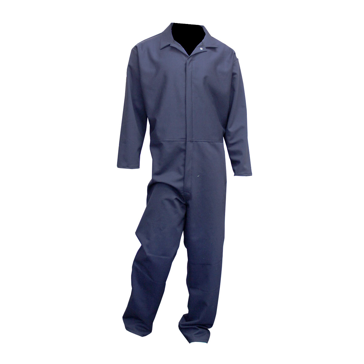 Chicago Protective Apparel Large Navy Blue 9 Ounce Ultra Soft® Coveralls With Zipper Front Snap Top Closure Chicago Protective Apparel Large Navy Blue 9 Ounce Ultra Soft® Coveralls With Zipper Front Snap Top Closure