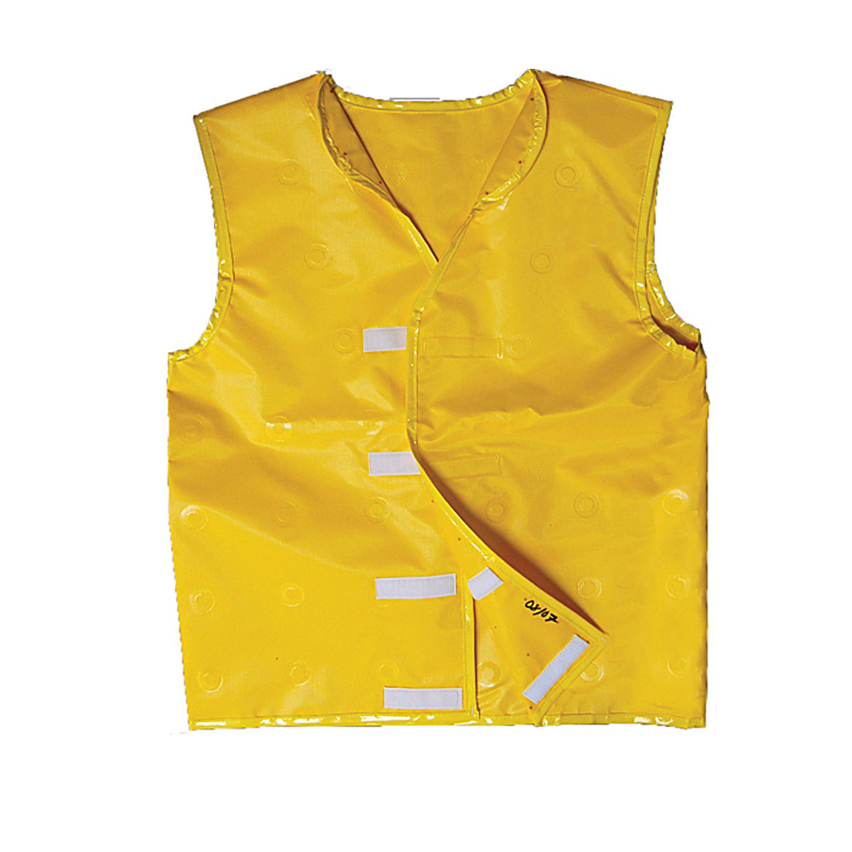 Chicago Protective Apparel One Size Fits All Yellow PVC Personal Air Conditioner Cooling Vest With Velcro® Closure Chicago Protective Apparel One Size Fits All Yellow PVC Personal Air Conditioner Cooling Vest With Velcro® Closure