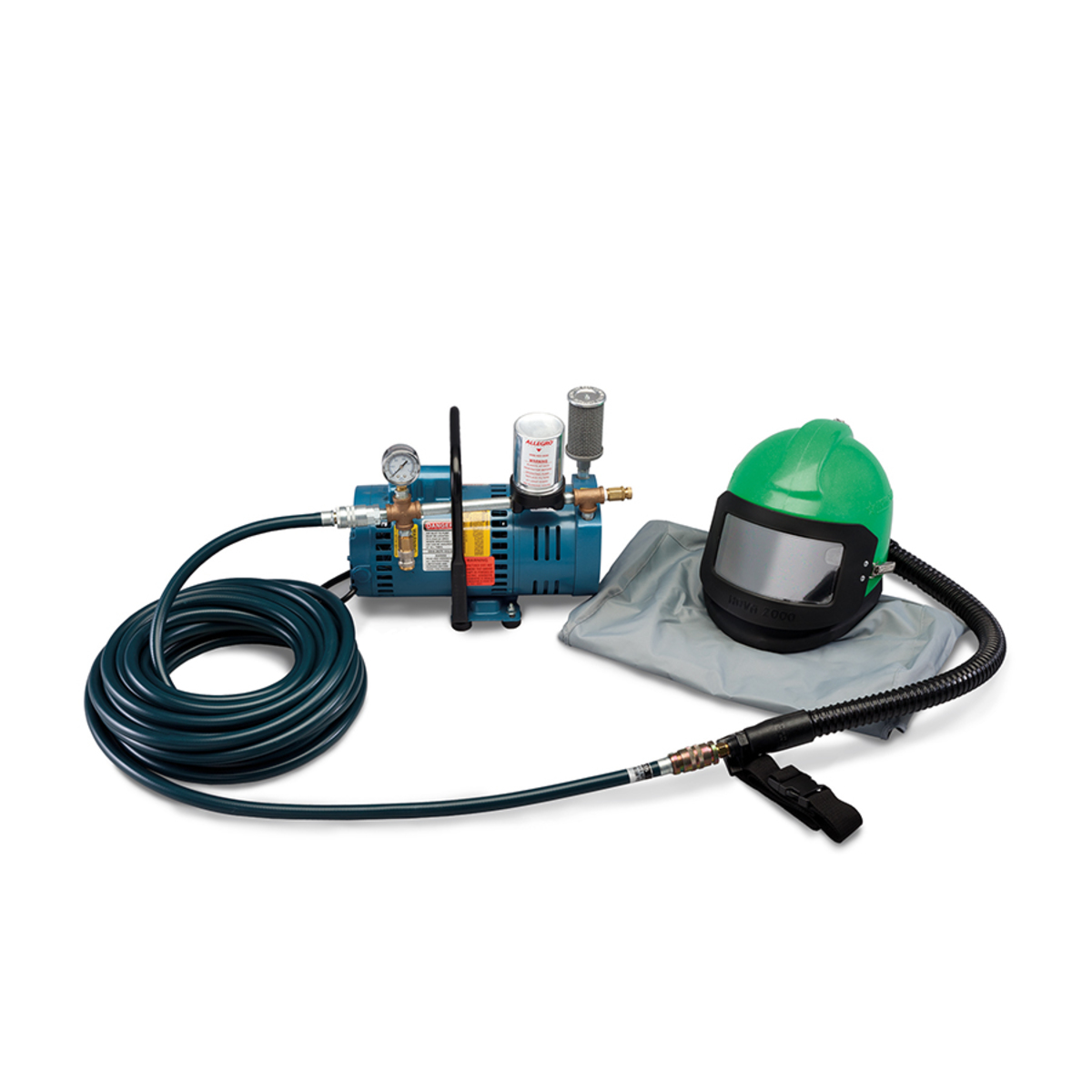 Allegro® Industries 50' Metal/Polyvinyl NOVA 2000™ Low Pressure Blasting Helmet System