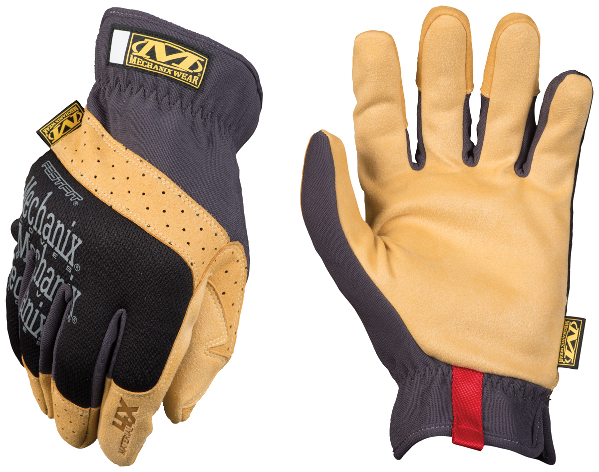 Mechanix Wear® Size 10 Black And Tan Material4X® FastFit® Synthetic Leather And TrekDry® Full Finger Mechanics Gloves With Elast
