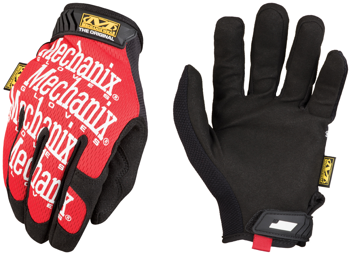 Mechanix Wear® Size 9 Black And Red The Original® Synthetic Leather And TrekDry® Full Finger Mechanics Gloves With Hook And Loop
