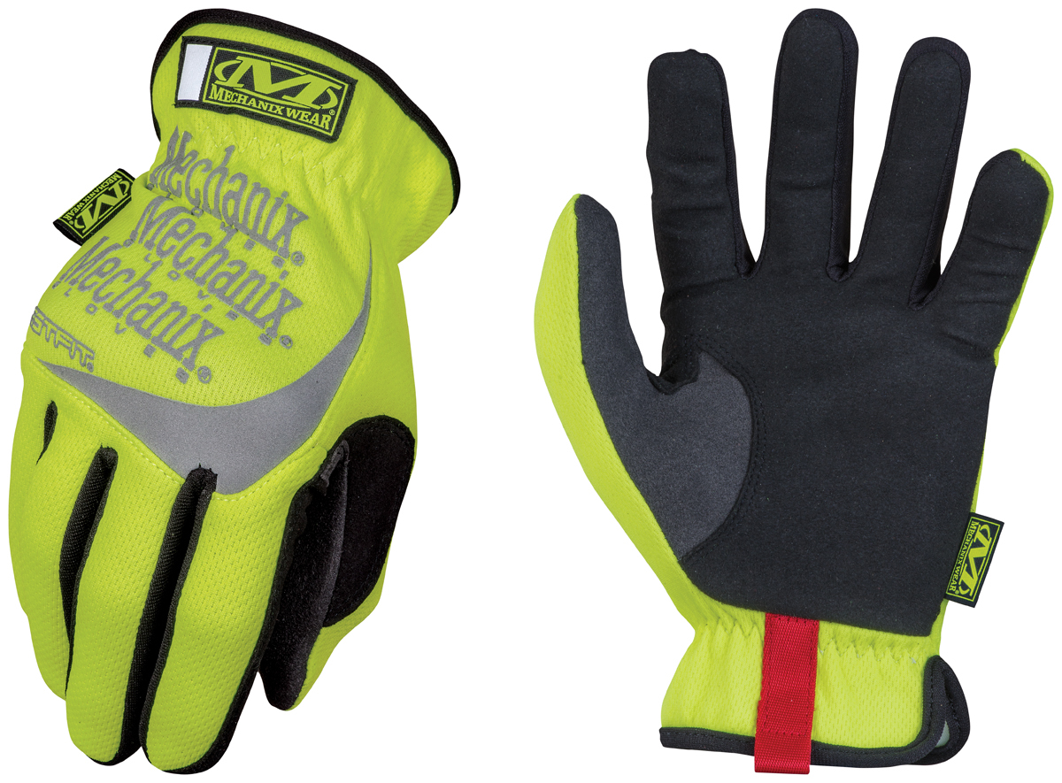 Mechanix Wear® Size 10 Hi-Viz Yellow FastFit® Synthetic Leather And TrekDry® Full Finger Mechanics Gloves With Elastic Cuff