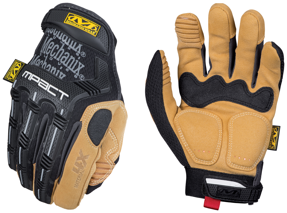 Mechanix Wear® Size 10 Black And Tan Material4X® M-Pact® Synthetic Leather And TrekDry® Full Finger Anti-Vibration Gloves With H