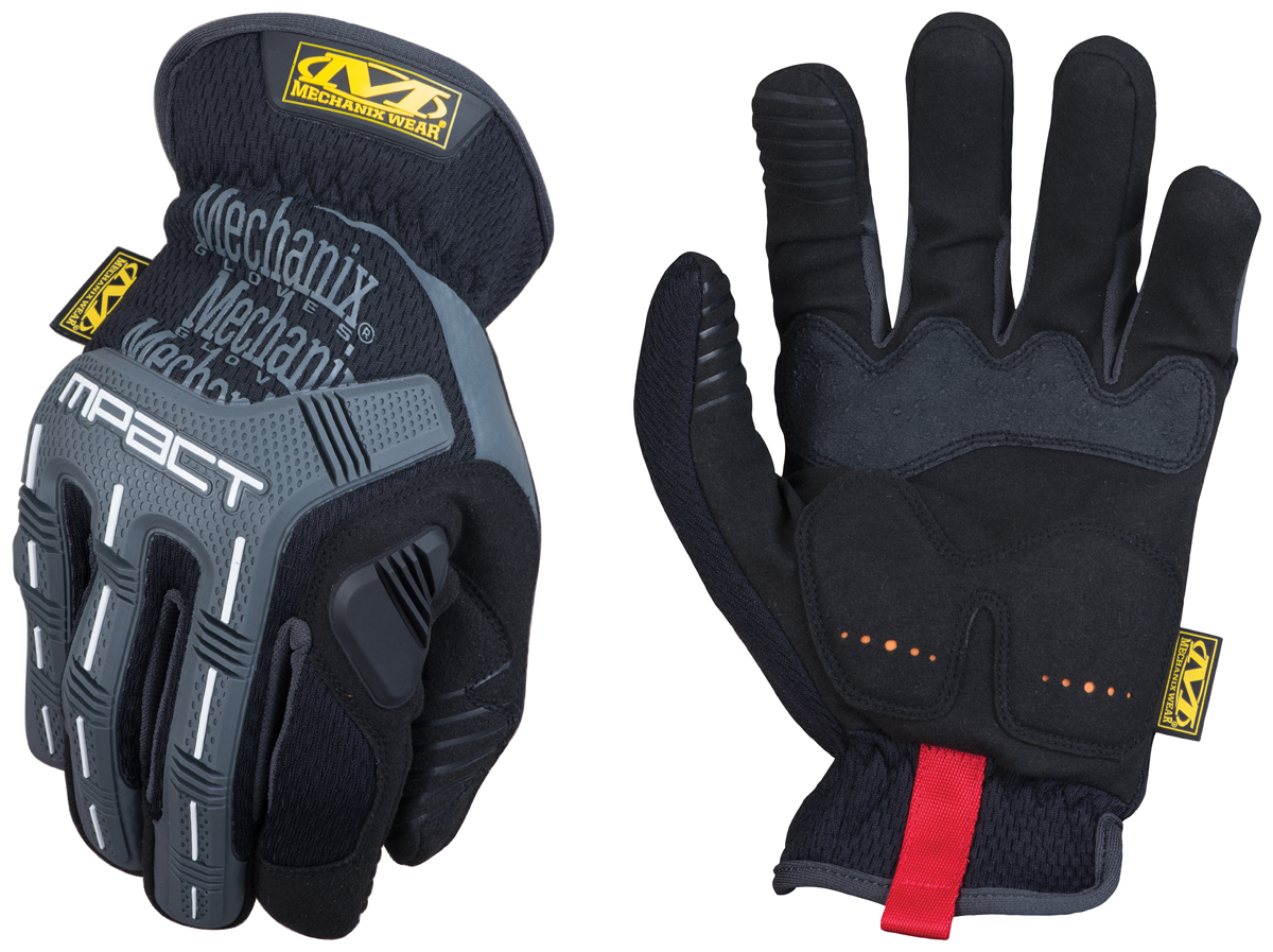 Mechanix Wear® Size 11 Black And Gray Open Cuff M-Pact® Synthetic Leather And TrekDry® Full Finger Anti-Vibration Gloves With El
