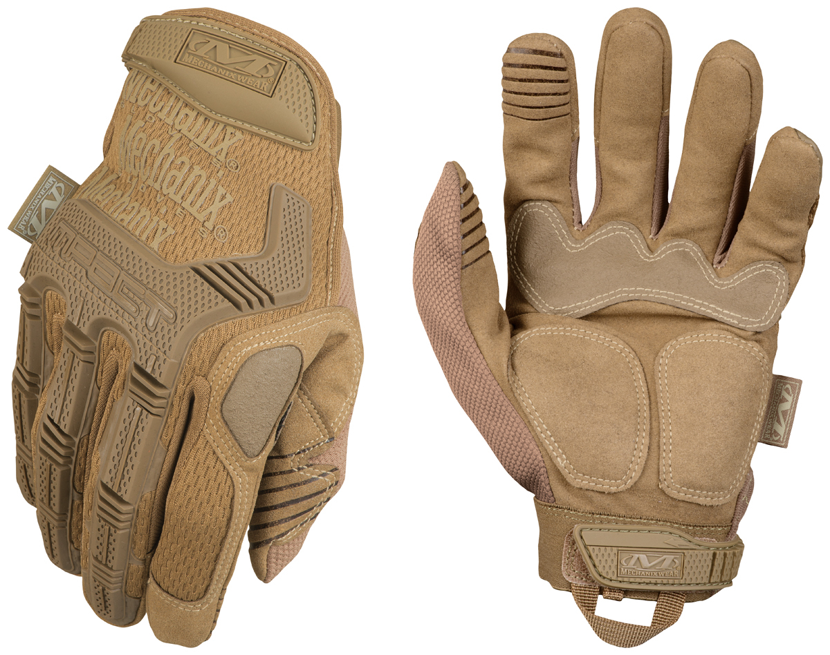 Mechanix Wear® Size 9 Tan M-Pact® Synthetic Leather And TrekDry® Full Finger Anti-Vibration Gloves With Hook And Loop Cuff