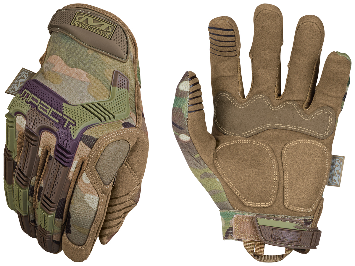 Mechanix Wear® Size 10 Camouflage M-Pact® Synthetic Leather And TrekDry® Full Finger Anti-Vibration Gloves With Hook And Loop Cu