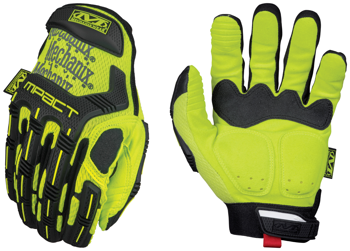 Mechanix Wear® Size 11 Hi-Viz Yellow M-Pact® Synthetic Leather And TrekDry® Full Finger Anti-Vibration Gloves With Hook And Loop