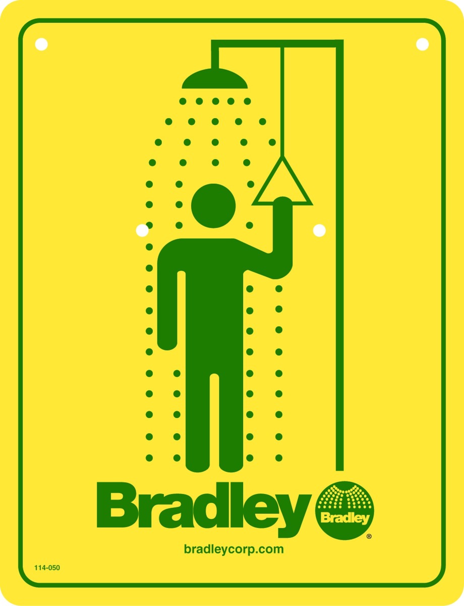 Bradley® Shower Safety Sign