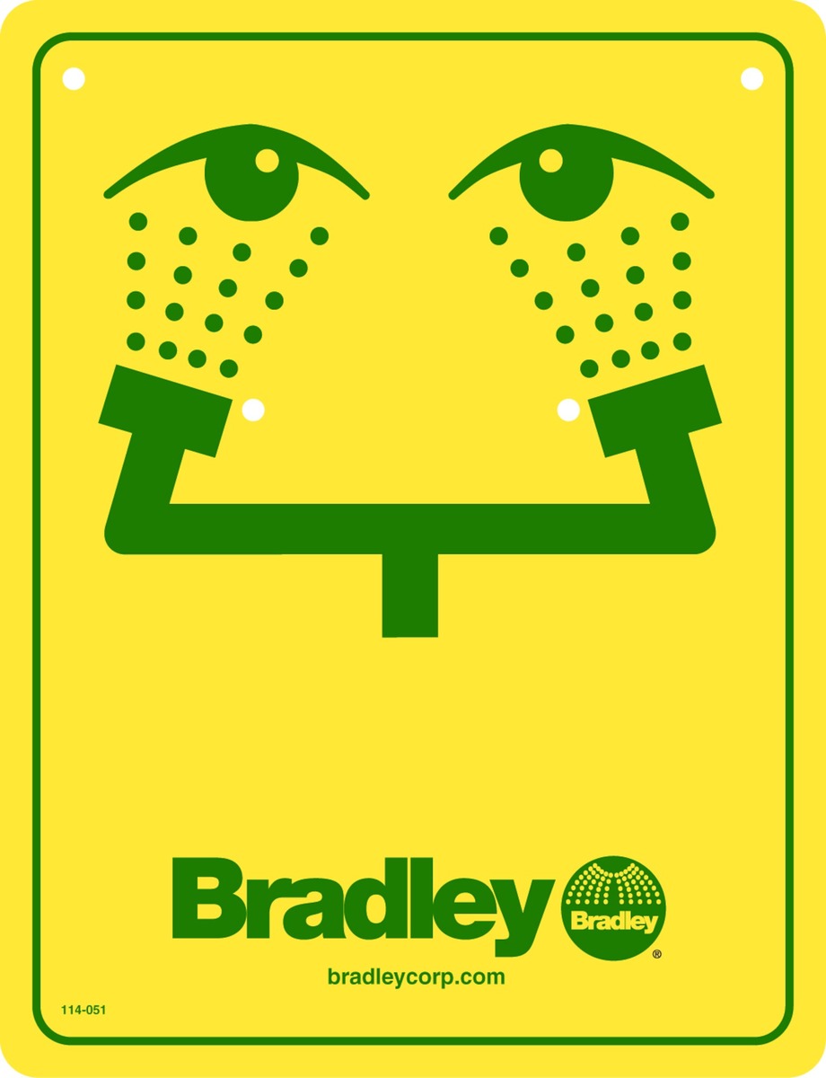 Bradley Eye Wash Safety Sign B75114-051 for sale online at autumn supply