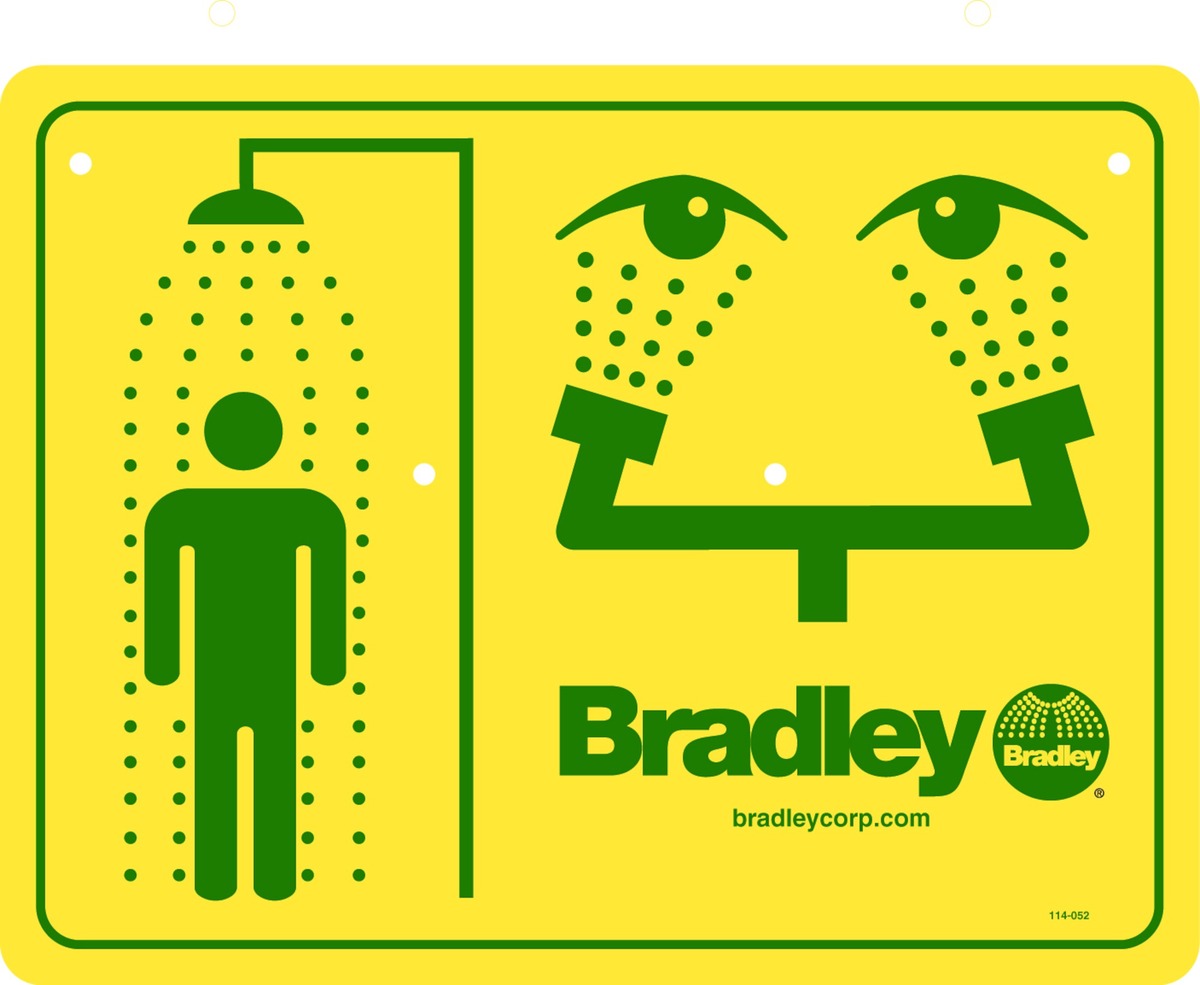 Bradley® Eye Wash And Shower Safety Sign