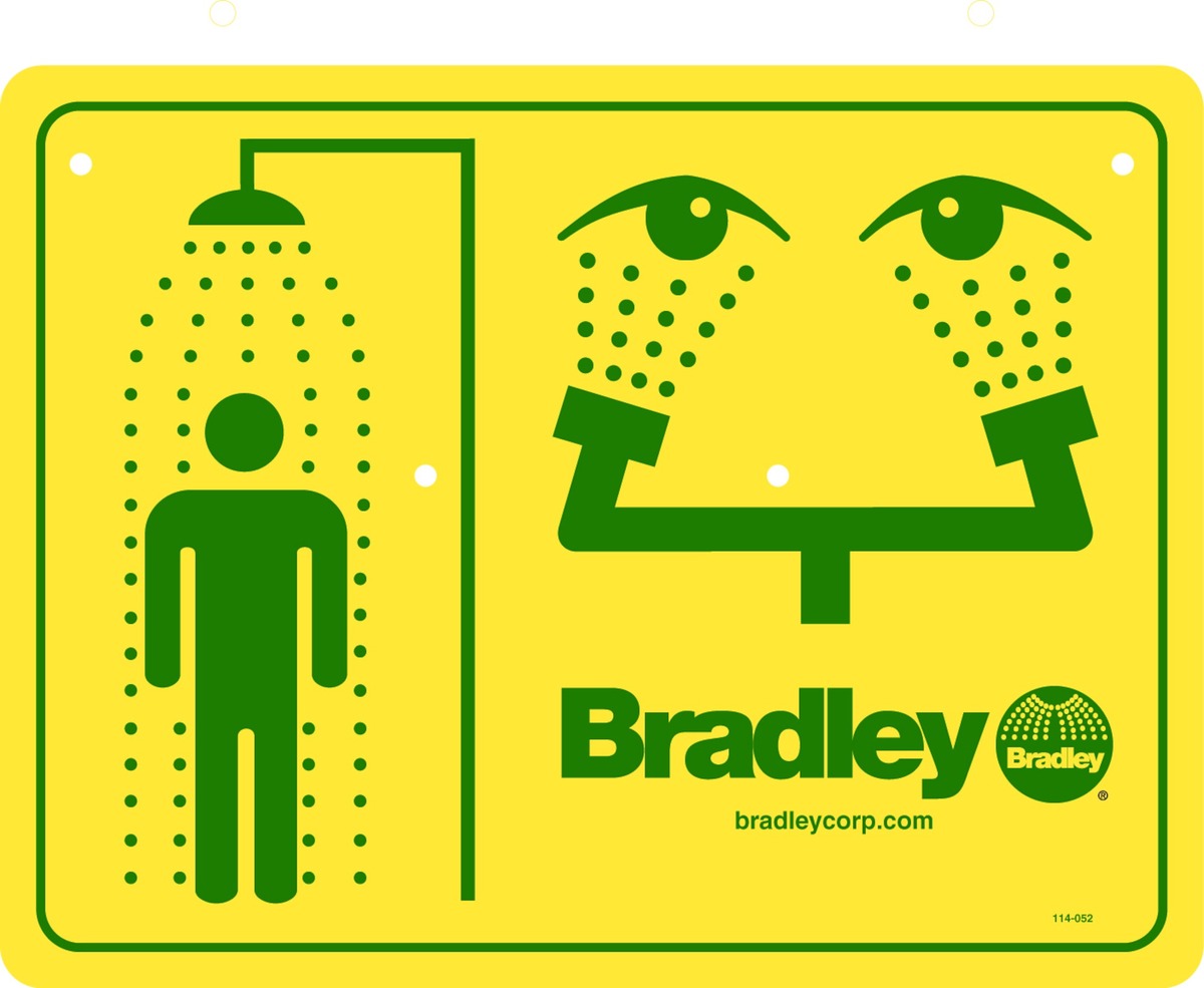 Bradley Eye Wash And Shower Safety Sign B75114-052 for sale online at autumn supply
