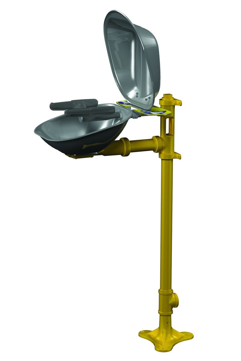 Bradley Halo Pedestal Mounted EyeFace Wash Station St B75S19214DCFW for sale online at autumn supply