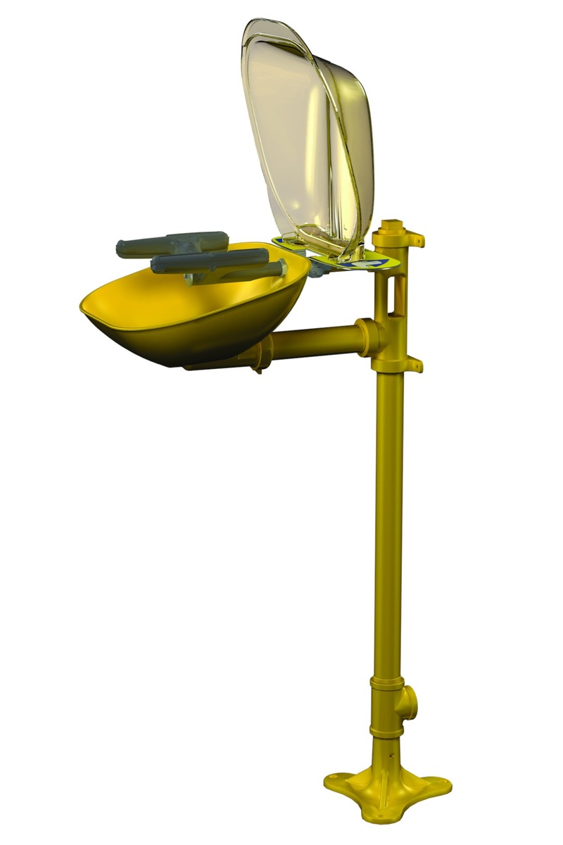 Bradley Halo Pedestal Mounted EyeFace Wash Station Pl B75S19214PDCFW for sale online at autumn supply