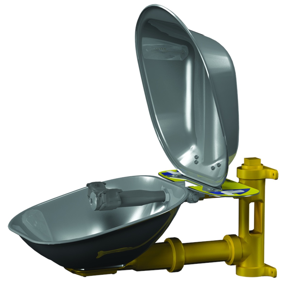 Bradley Halo Wall Mounted Eye Wash Station Stainless B75S19224DC for sale online at autumn supply