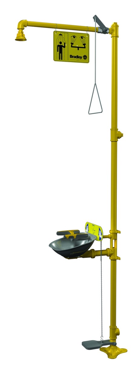 Bradley SpinTec EyeFace Wash Station And Shower Stain B75S19314AC for sale online at autumn supply