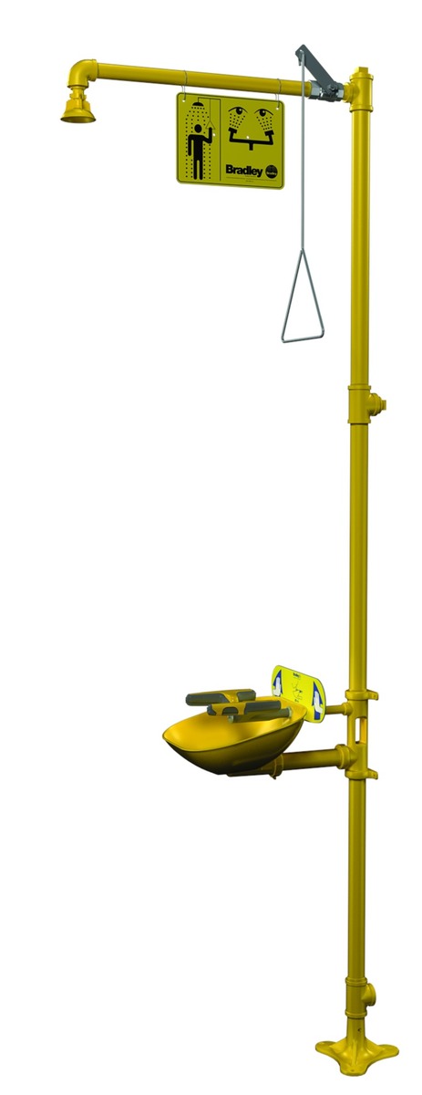 Bradley SpinTec EyeFace Wash Station And Shower Plast B75S19314FW for sale online at autumn supply