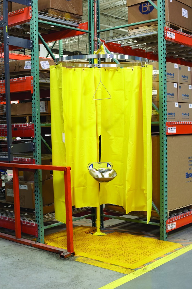 Bradley Safety Shower Privacy Curtain Emergency Showe B75S19-330 for sale online at autumn supply